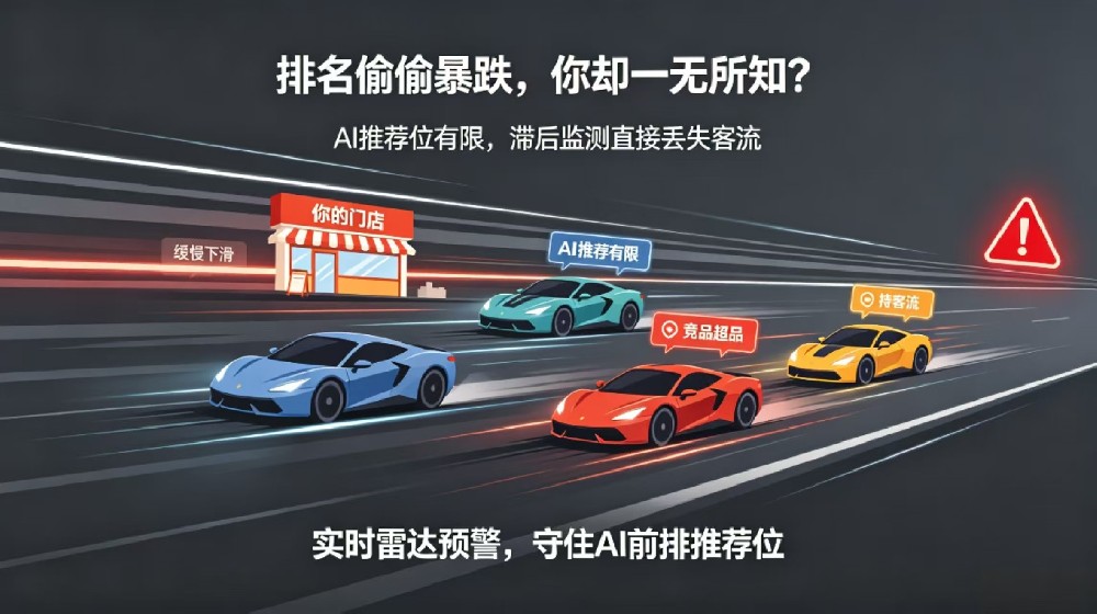 监测实战三：你的AI排名什么时候掉的？等你发现，同行已经甩你三条街了