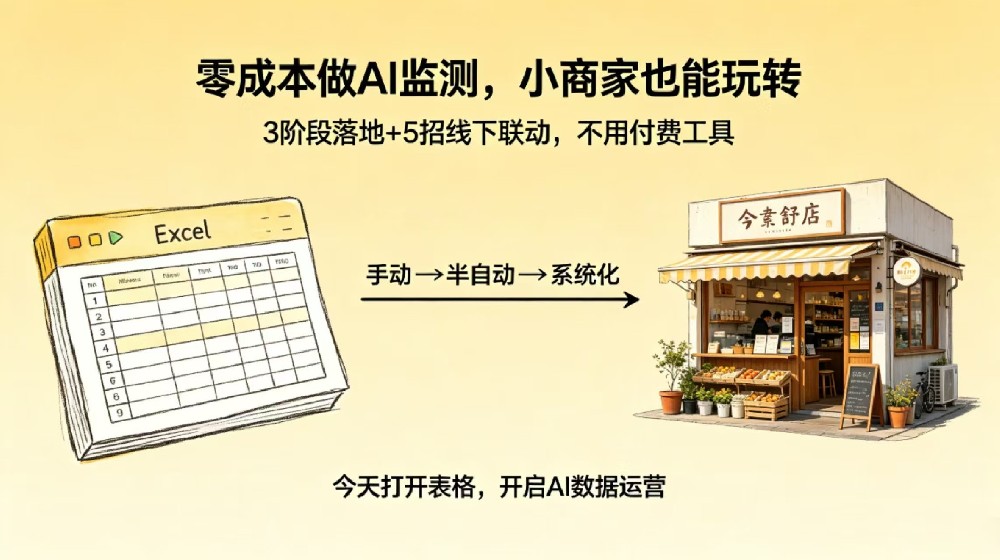 监测实战十：中小商家做AI GEO，零预算也能搭监测系统——手把手起步指南