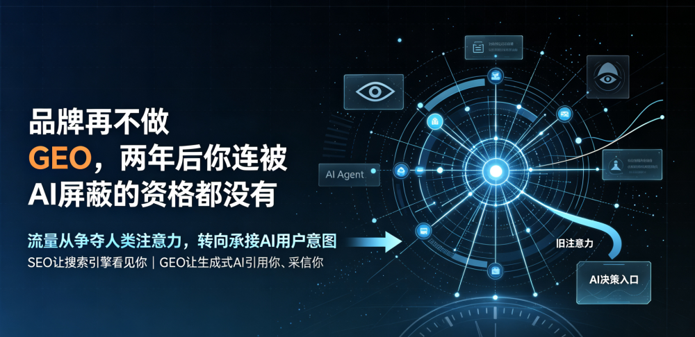 品牌再不做 GEO，两年后你连被 AI 屏蔽的资格都没有